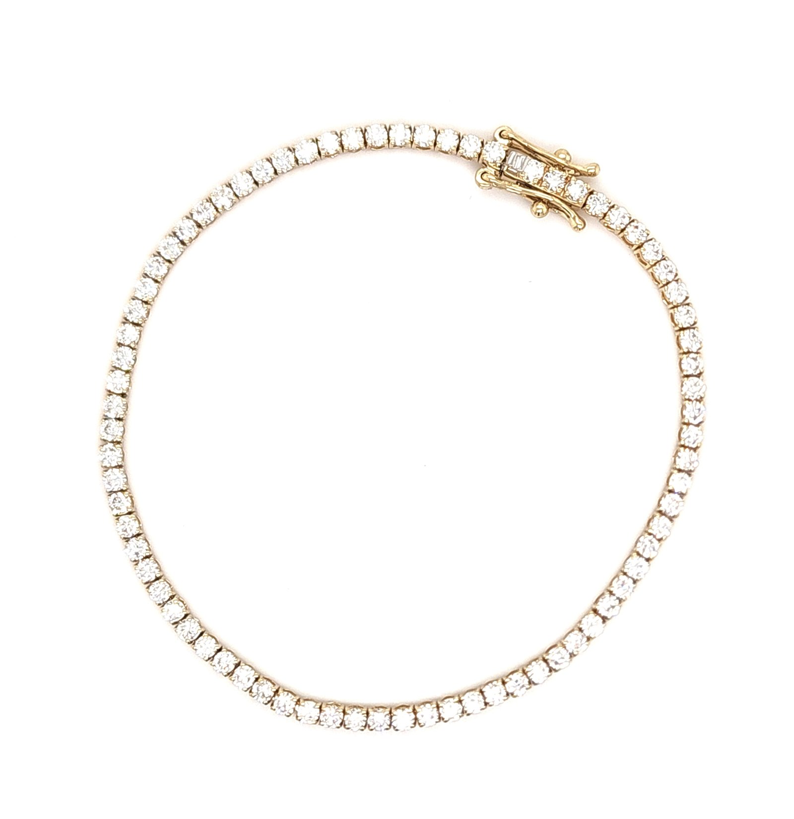 LG - 14K 3.00CT D-BRACELET LDS RDS NON-CERTIFIED SIZE 7 INCHES